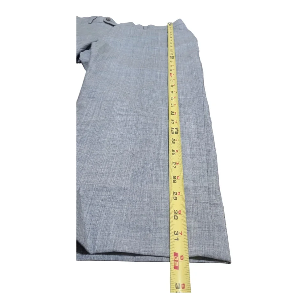 SUITSUPPLY Soho Turn‎ Up Trousers Men's UK 36 Pure Wool S120 Grey Dress Pants